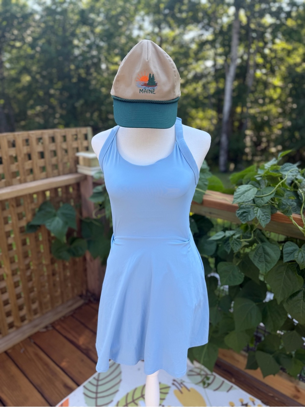 Heathyoga Light Blue Athletic Dress S *HAT NOT INCLUDED*